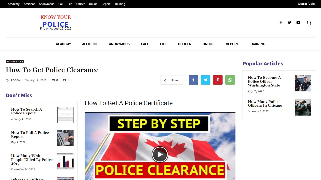 How To Get Police Clearance - KnowYourPolice.net