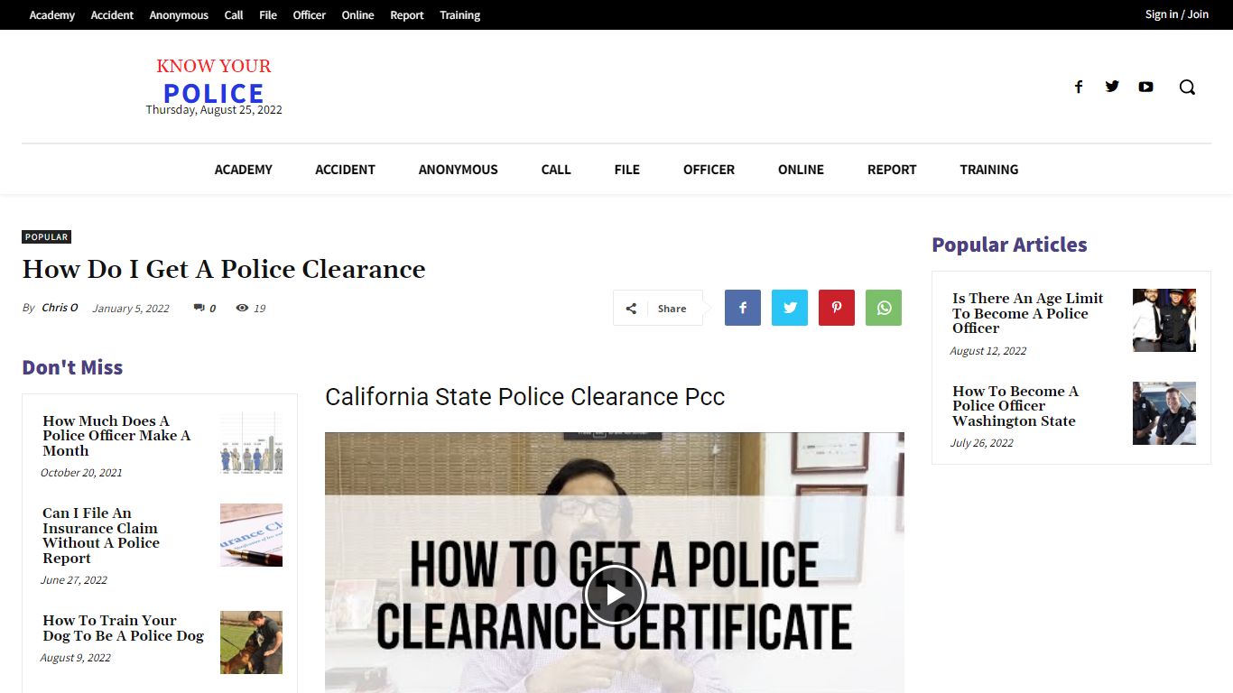 How Do I Get A Police Clearance - KnowYourPolice.net